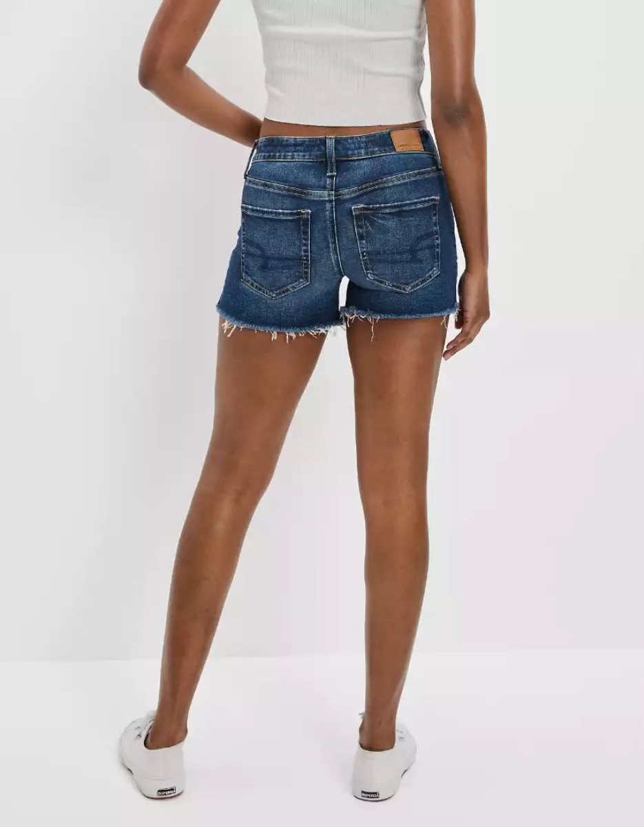 Shorts American Eagle AE Stretch Denim Midi Indigo Foncé Lavage Femme | CNQ-60249120